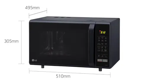 LG MC2846BG Convection Microwave Oven 28L 900W Mirror-Finish Black