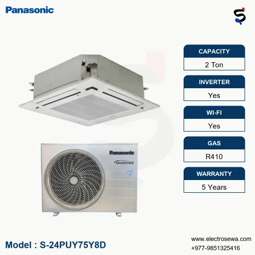  Panasonic S-18PUY75Y Inverter Ceiling Cassette Air Conditioner 1.5 Ton