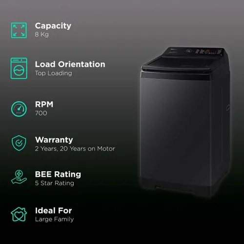  Samsung WA80BG4545B Fully Automatic Top Load Washing Machine 8kg Inverter